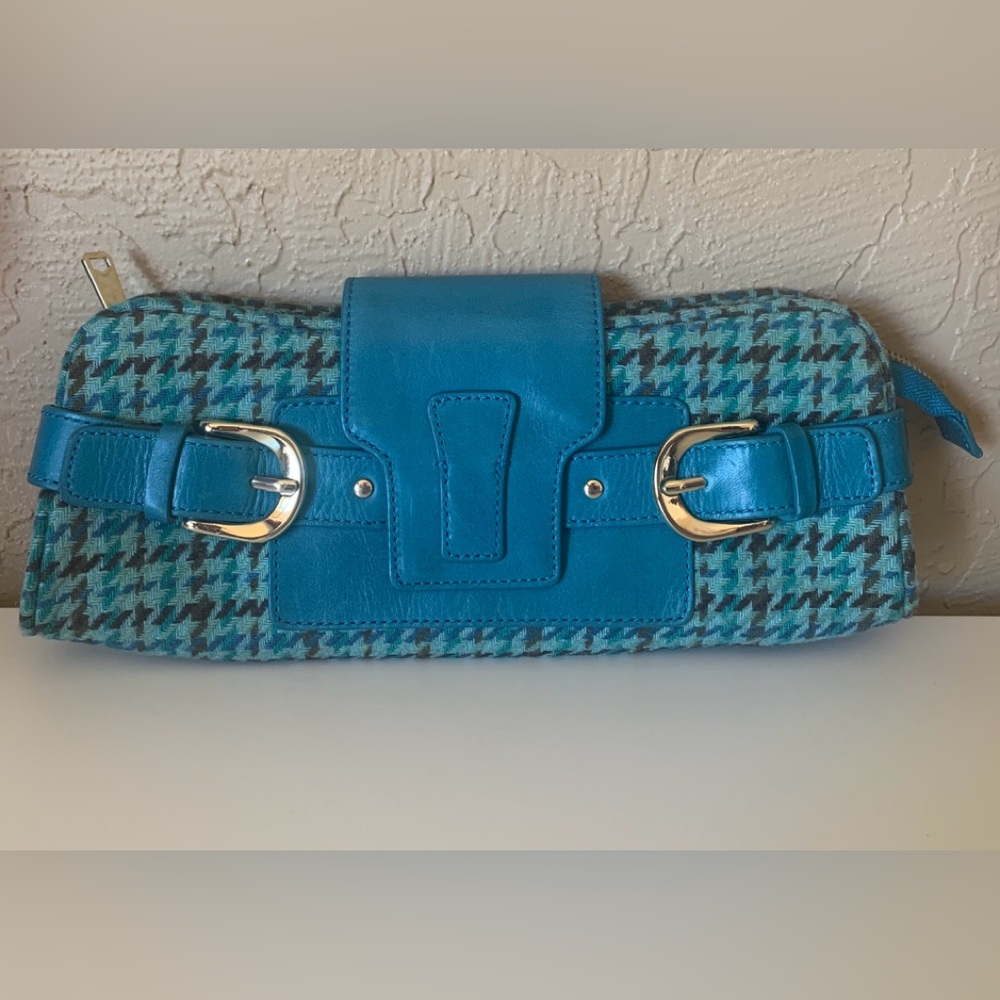 Banana Republic Turquoise Tweed Clutch